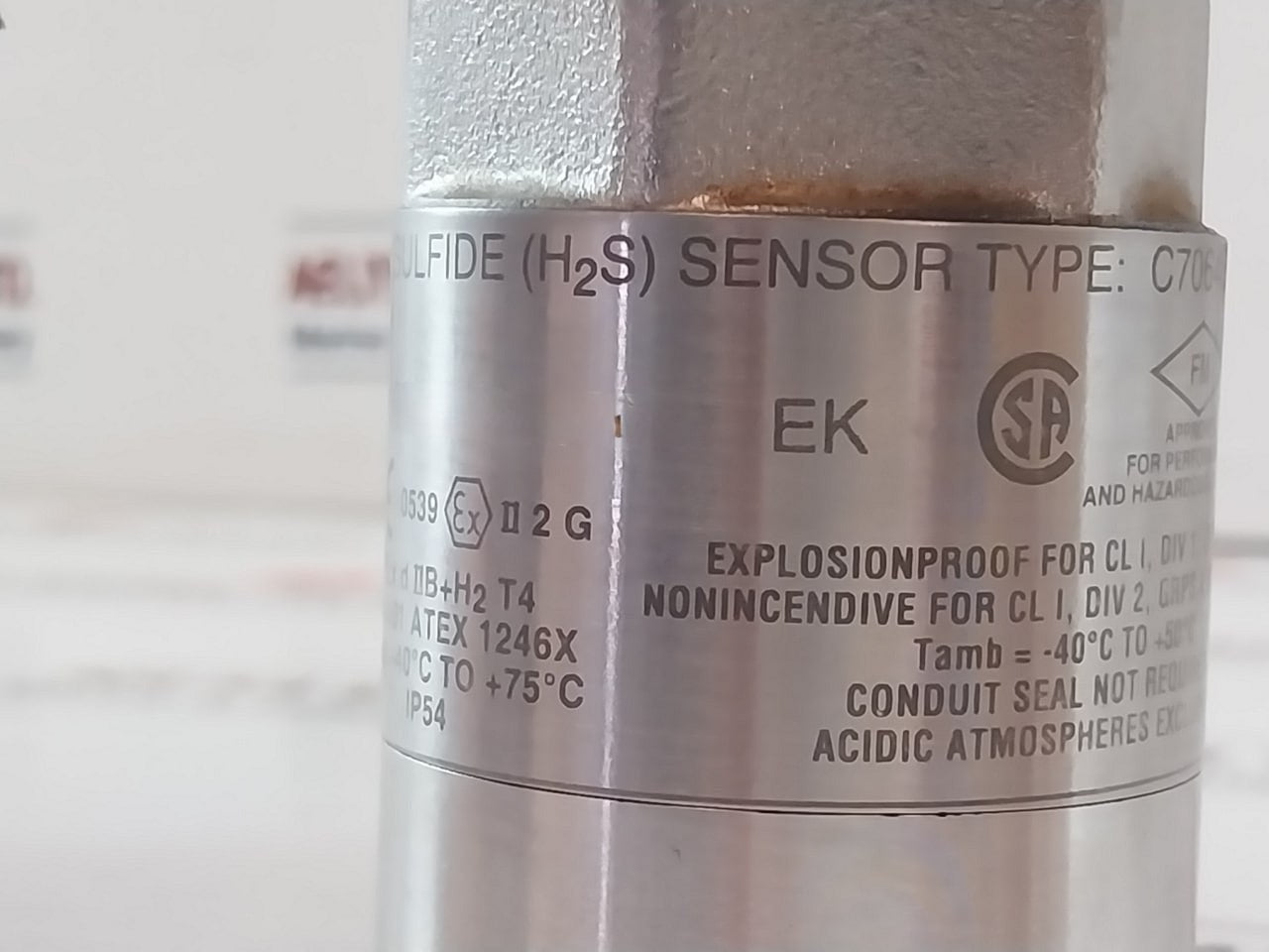Detector Electronics Det-tronics U9500 B2002 Hydrogen Sulfide (H2s) Sensor