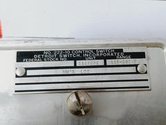 Detroit Switch 222-10 Control Switch 222-2062Nh-2 235-260 F