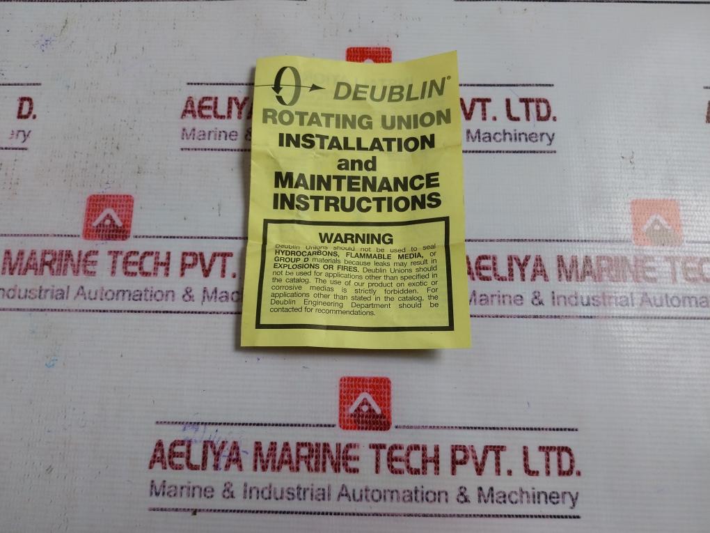 Deublin 21-001-109 Rotating Union 125490/t0409