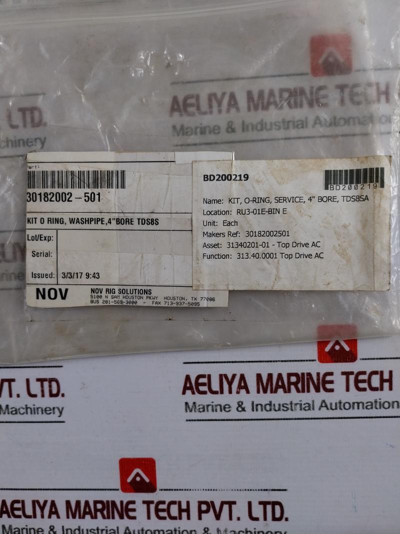 Deublin 30182002-501 O-ring, Slipper Ring, Split Retainer, Screw, Nut, Pin Kit