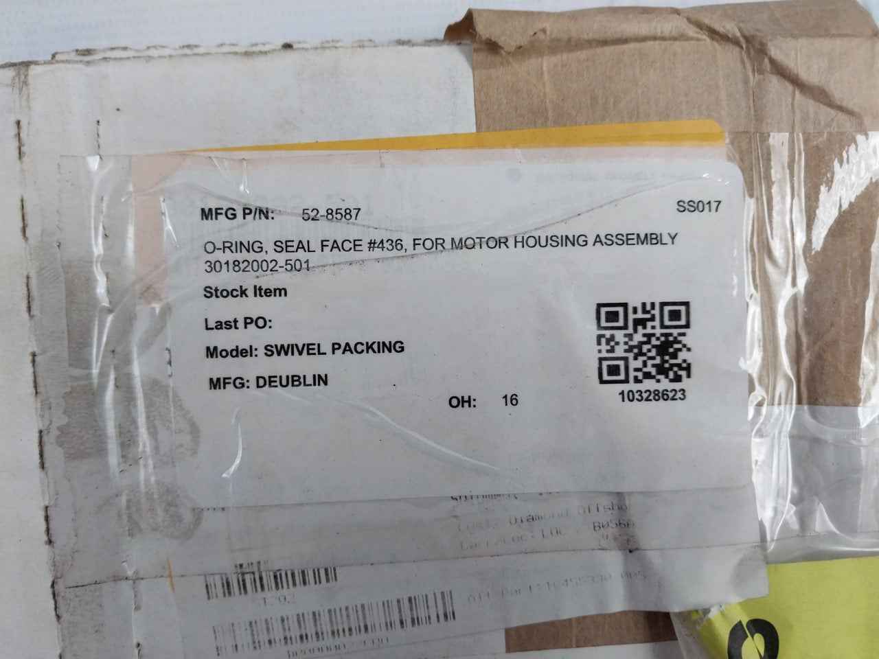 Deublin 30182002-501 Swivel Packing O-ring, Seal Face Kit For Motor Housing Assy
