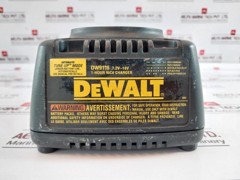Dewalt Dw9116 Nicd Battery Charger 120v Ac, 60hz, 2.0 Amps 8 Amps Dc