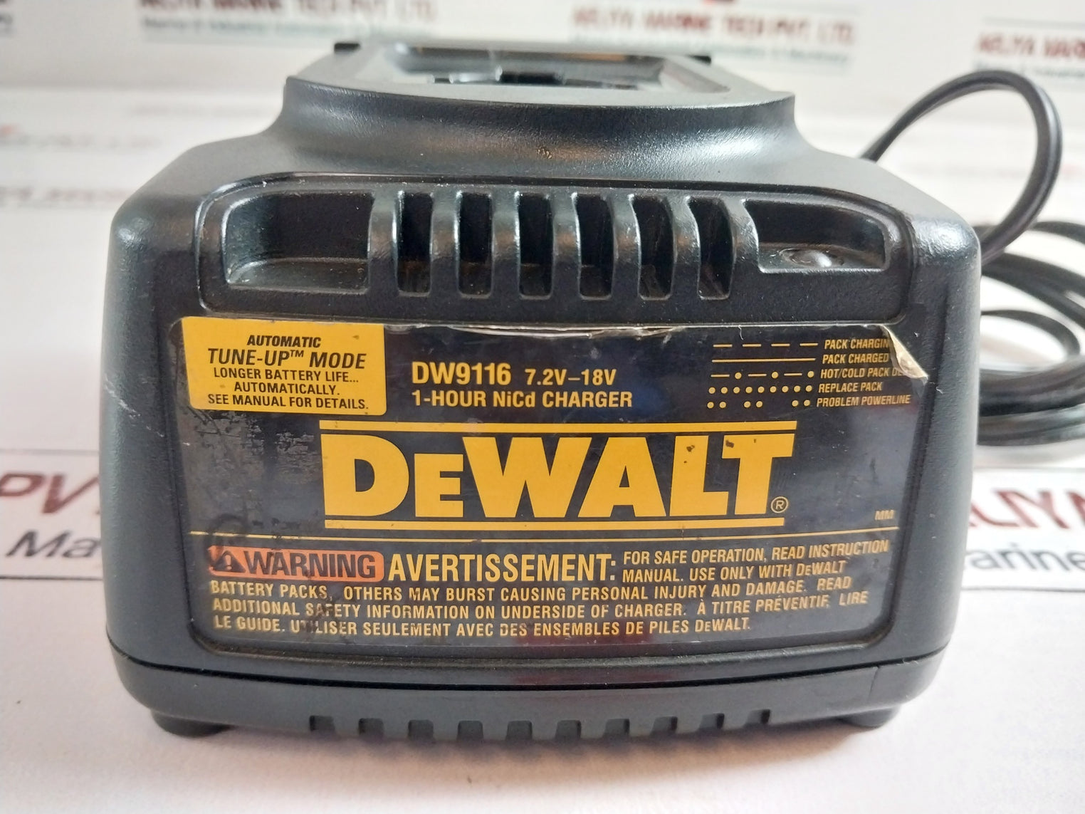 Dewalt Dw9116 Battery Charger 7.2V-18V