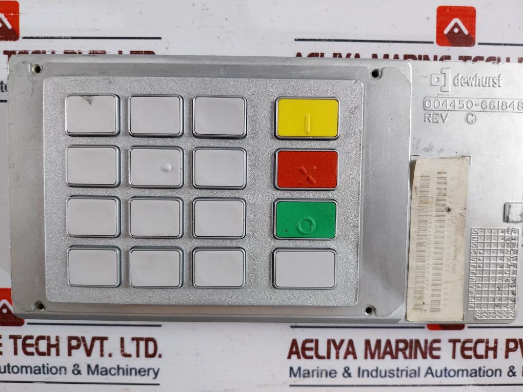 Dewhurst 004450-661848 Ncr Epp Atm Machine Keyboard Rev C