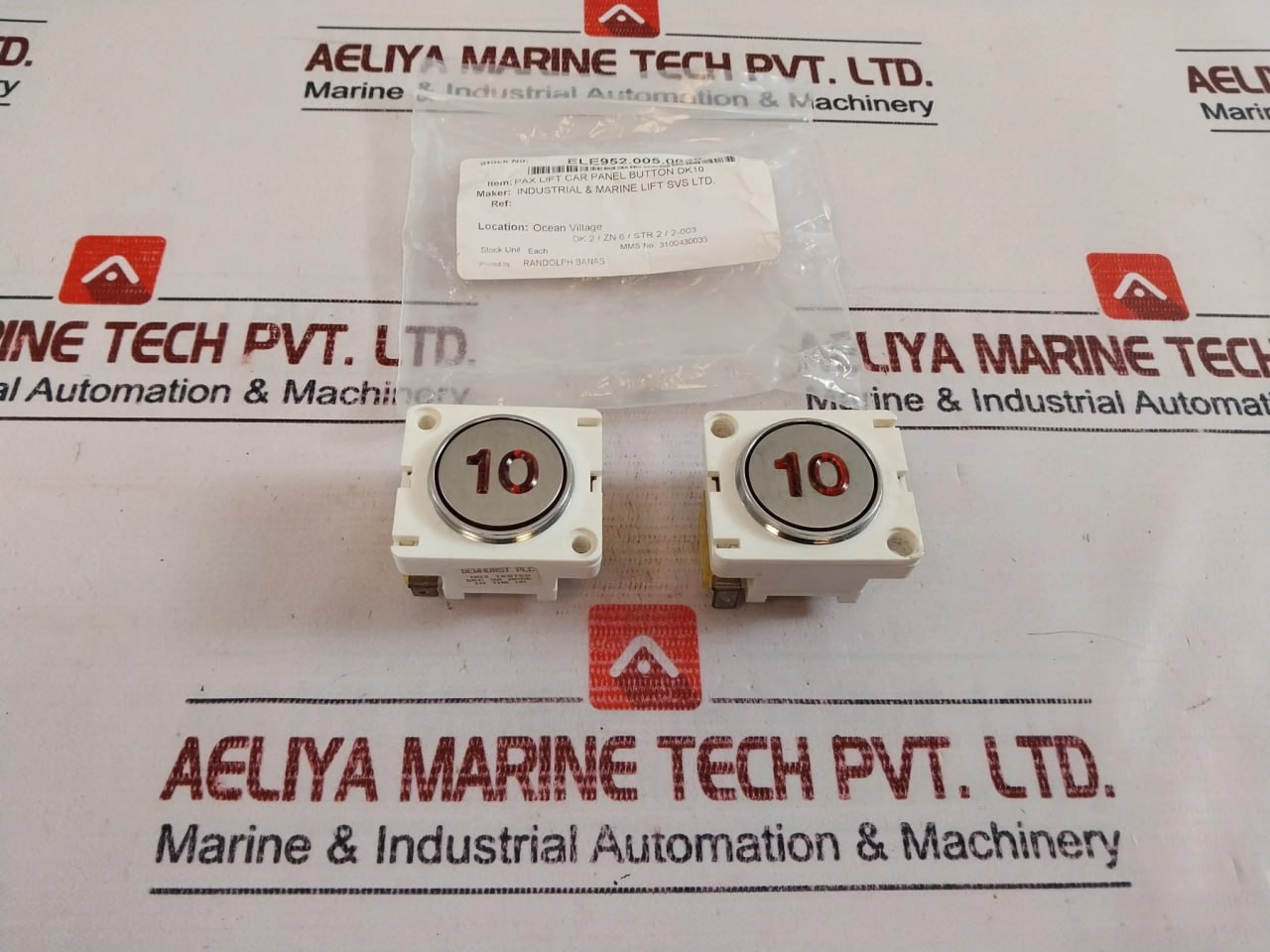 Dewhurst Dk10 Pax Lift Car Panel Button