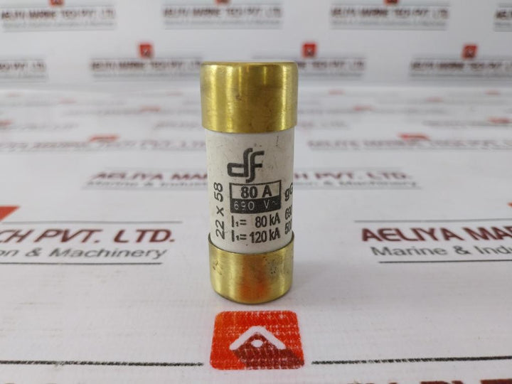 Df Electric 422080 Fuse 22mm X 58mm 80 Amp 690v