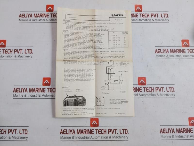 Dfc17B59 F001 Pressure Regulator Switch Sauter -1 To 5Bar