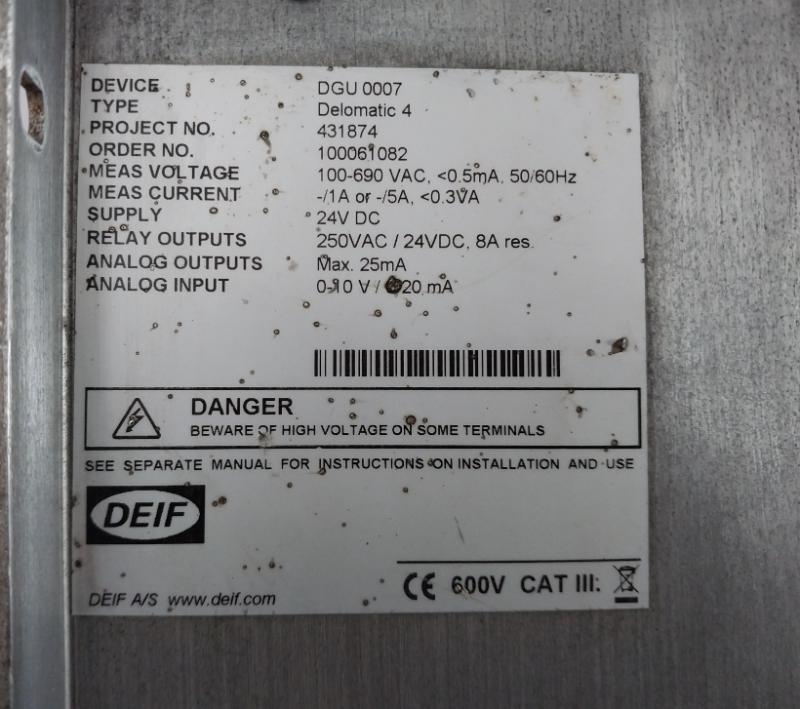 Dgu 0007 Delomatic 4 Generator Control System Deif