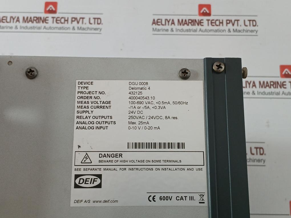 Dgu 0008 Delomatic 4 Control Panel Input 0-10V/0-20Ma Deif