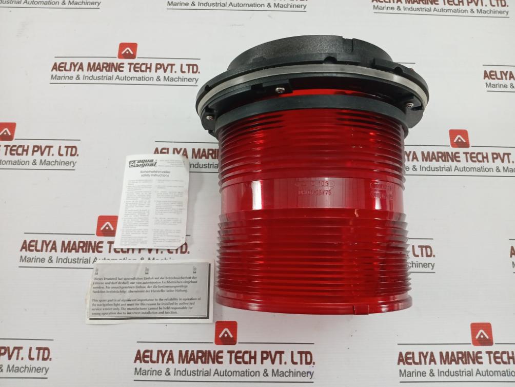 Dhi 01/05/75 Brand Aqua Signal Red Lens For Navigation Light D 103