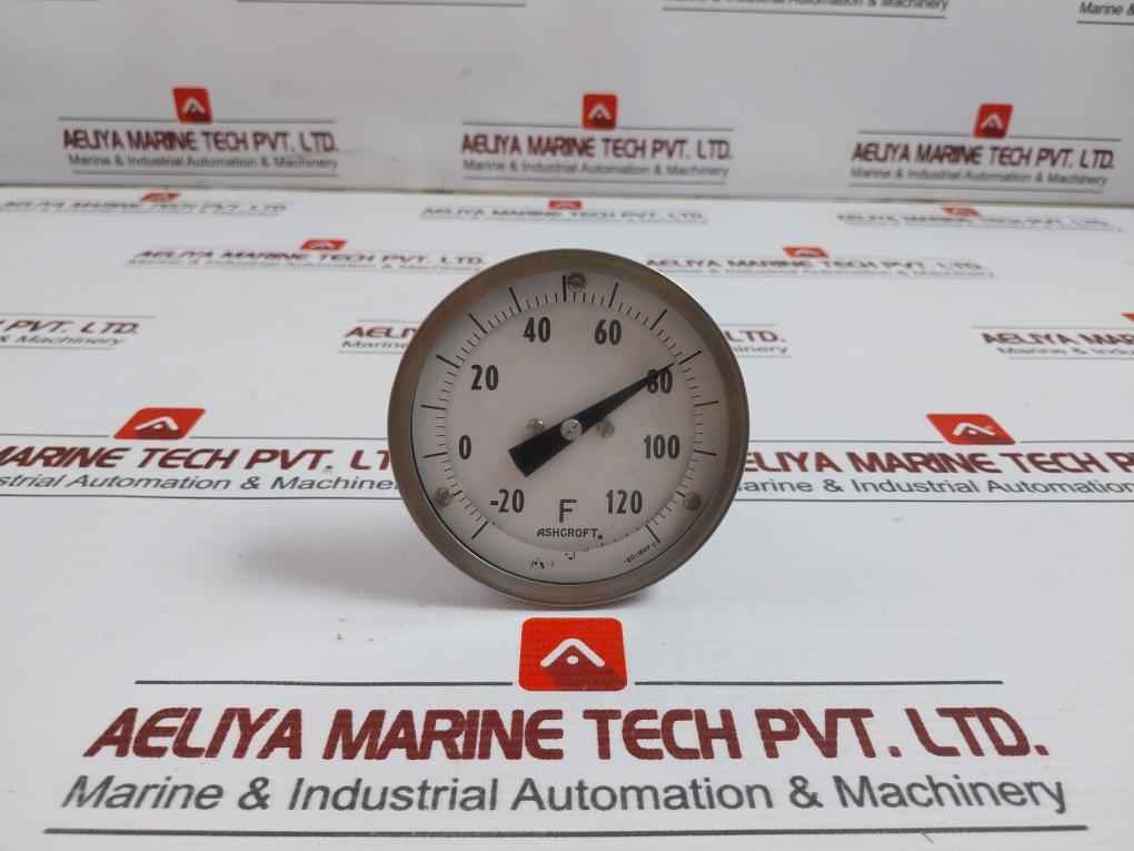 Dial Thermometer Dial Size:80 Mm -20 To 120 F Brand Ashcroft