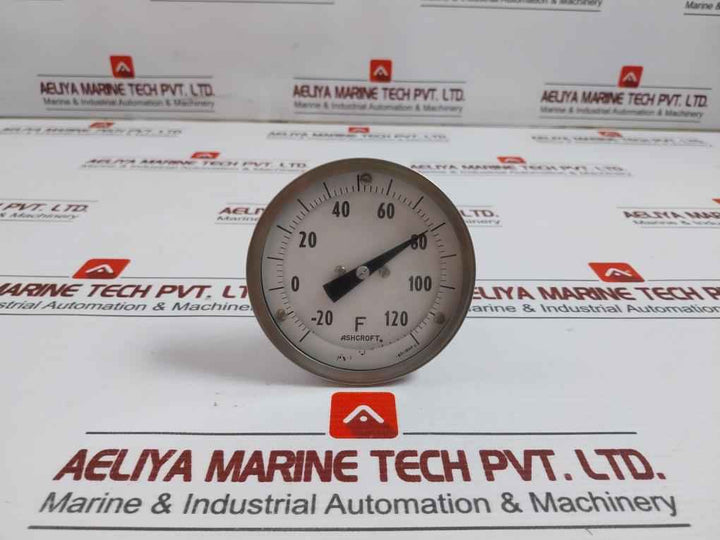 Dial Thermometer Dial Size:80 Mm -20 To 120 F Brand Ashcroft