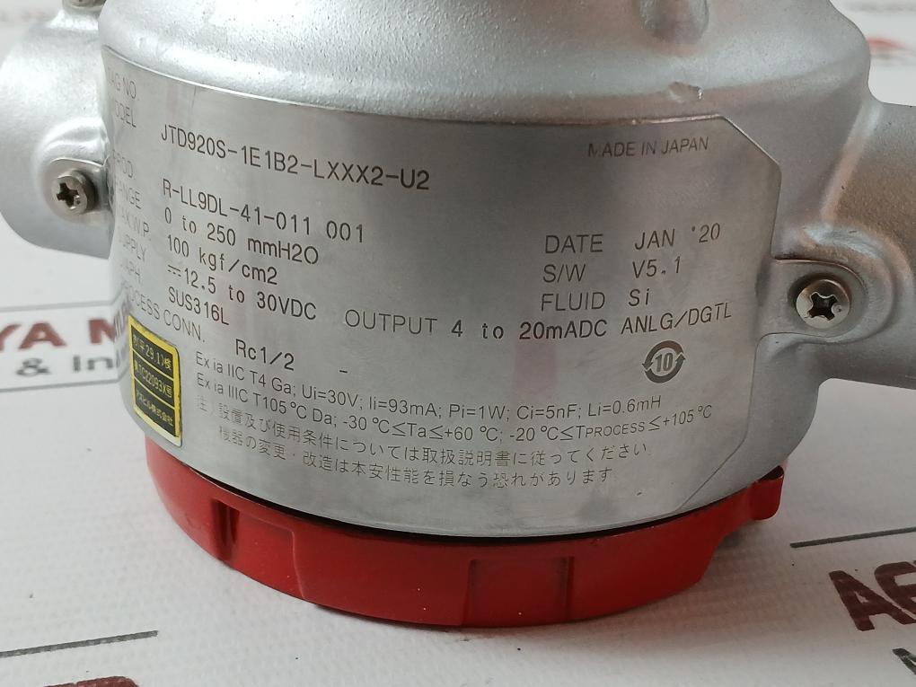 Differential Pressure Transmitter Azbil Jtd920S-1E1B2-lxxx2-u2  100 Kgf/ Cm2