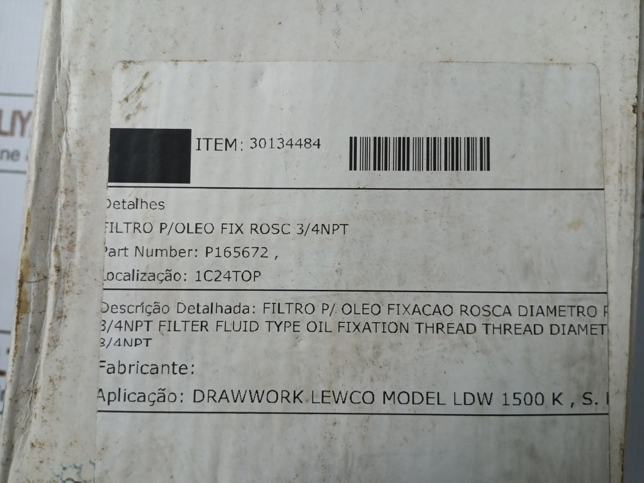 Difiltro P165672 Filter Element