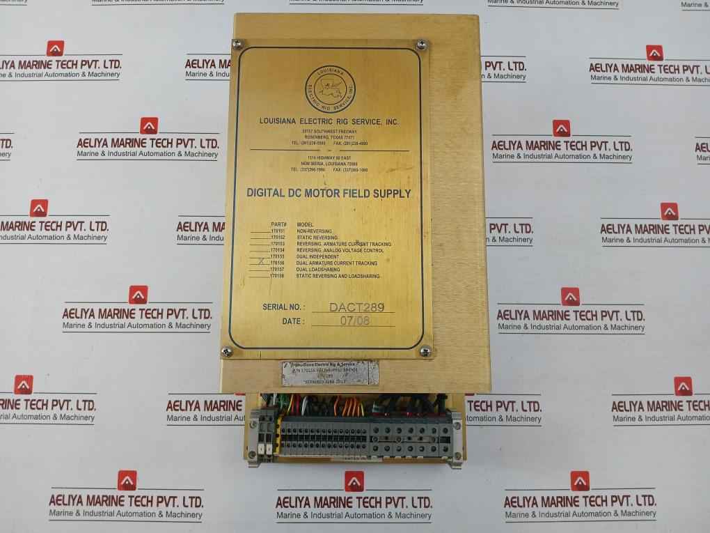 Digital Dc Motor Field Supply Module 170156 Louisiana Electric 160095, 160102