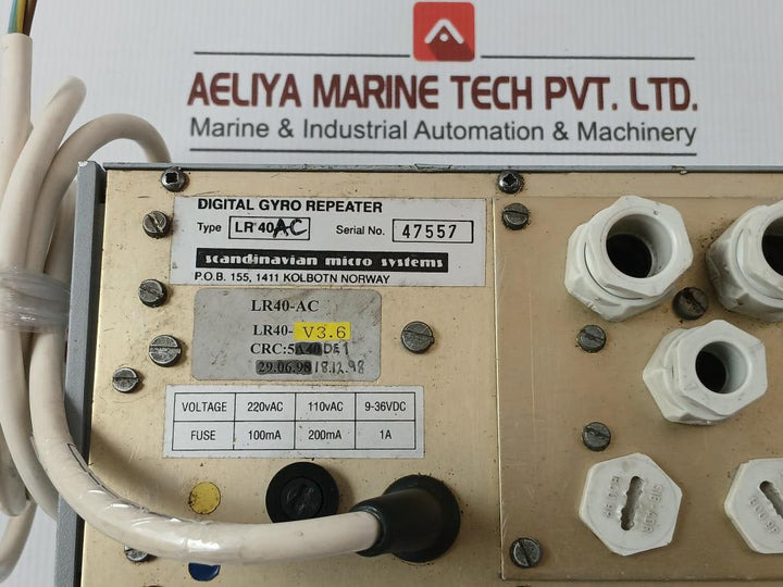 Digital Gyro Repeater Lr 40-ac Scandinavian Micro Systems 220Vac 110Vac 9-36Vdc