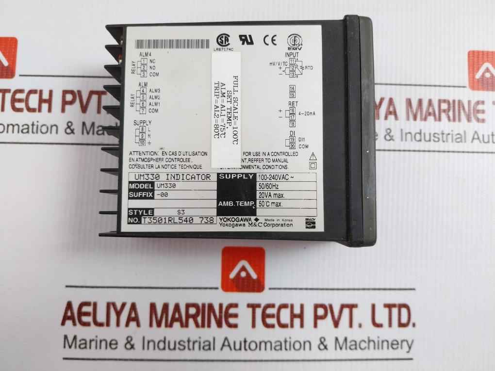 Digital Indicator 100-240Vac-50/60Hz Yokogawa Um330