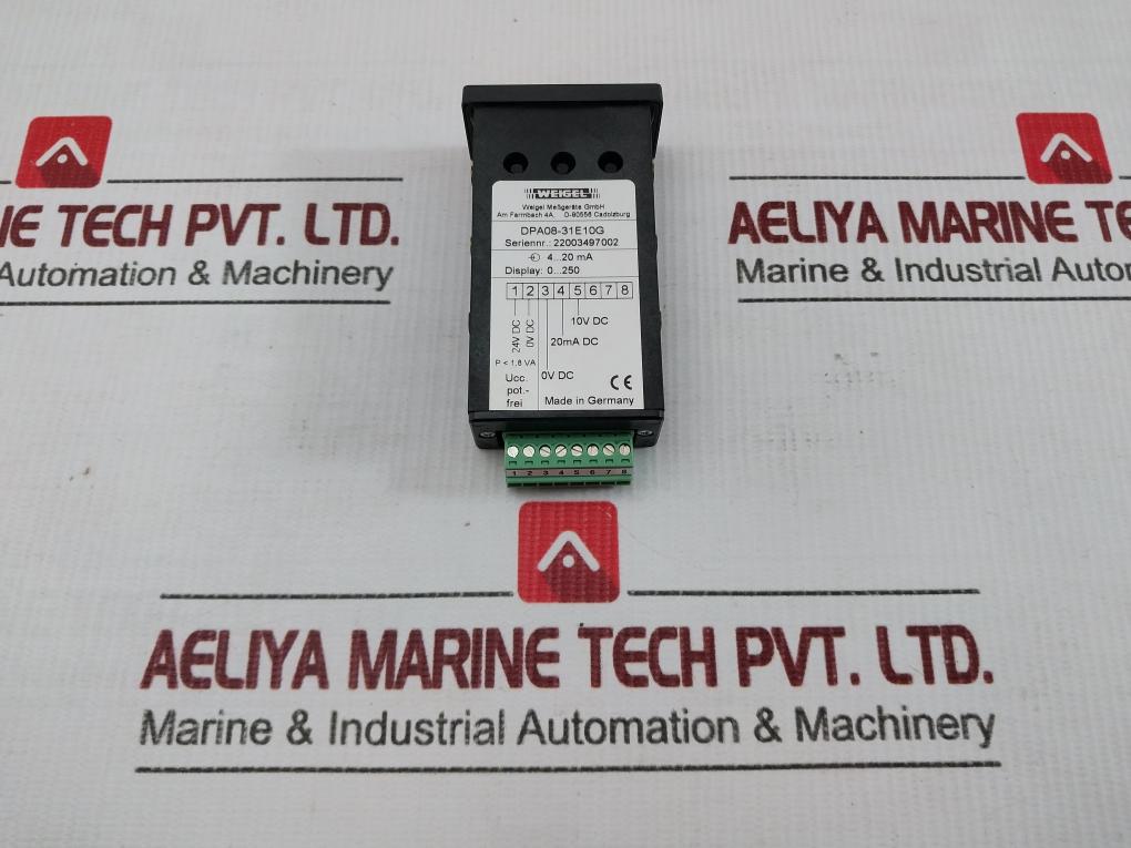 Digital Panel Meter Dpa08-31E10G Weigel 0-250