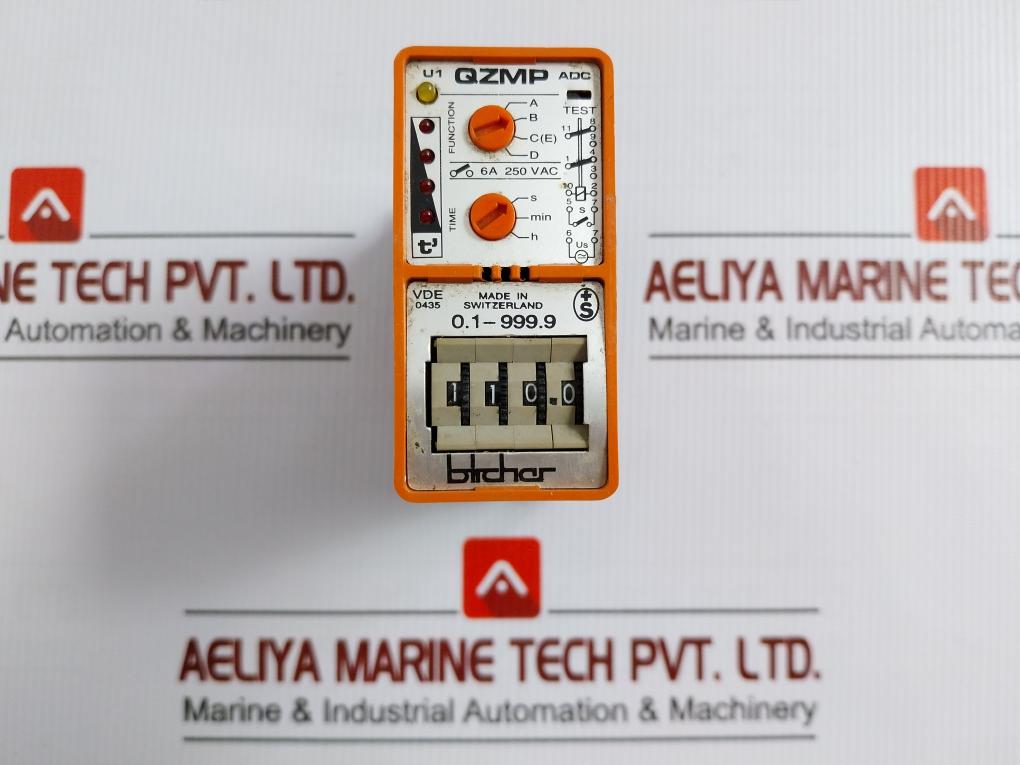 Digital Quartz Time Delay Relay 6A 250Vac Part No Qzmp Bircher