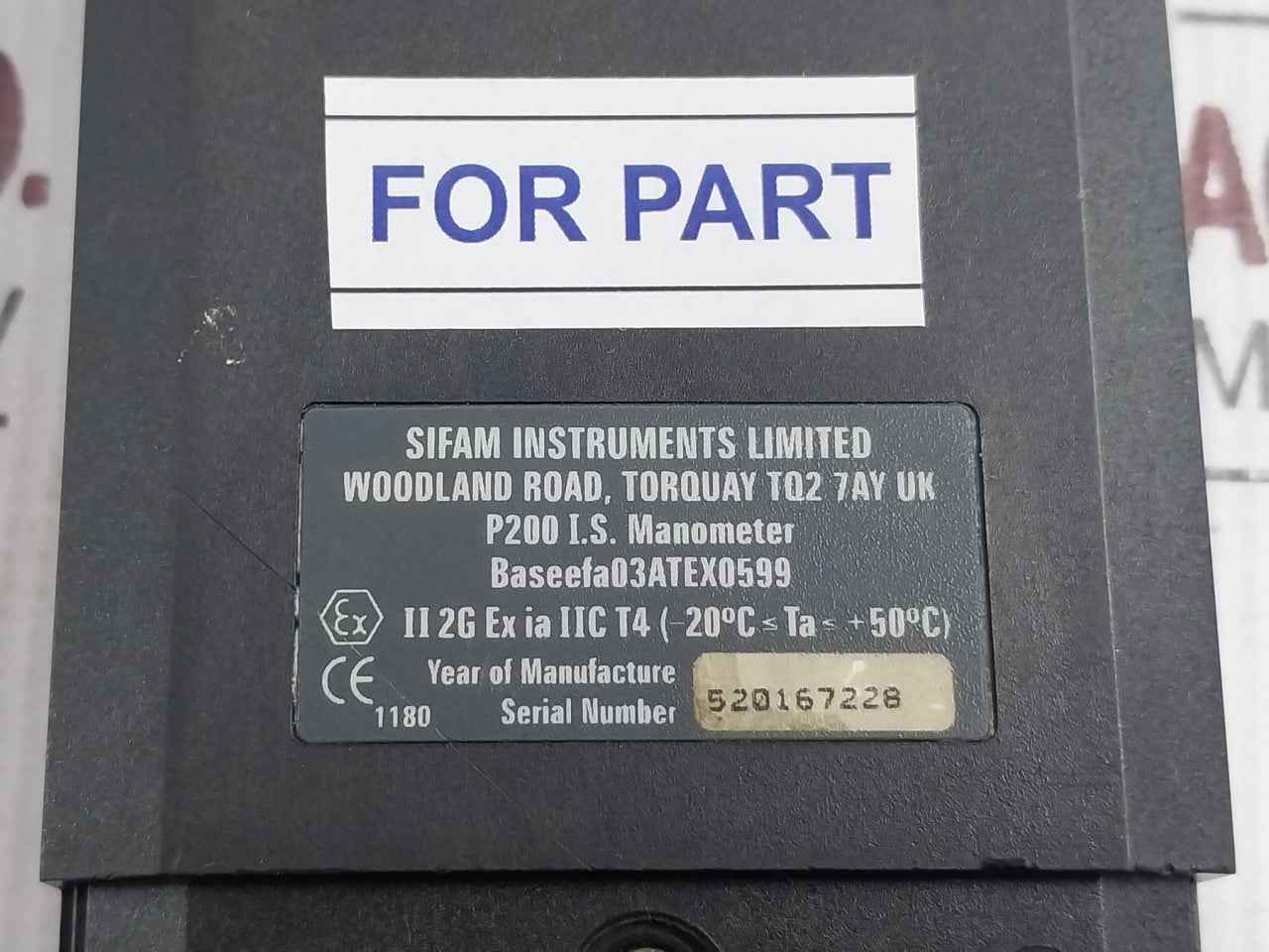 Digitron P200Ul.Is Manometer Baseefa03Atex0599 (Not Working)