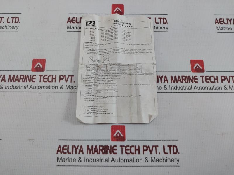 Din Rail Power Supply Mdr-60-24 Mean Well Enterprises