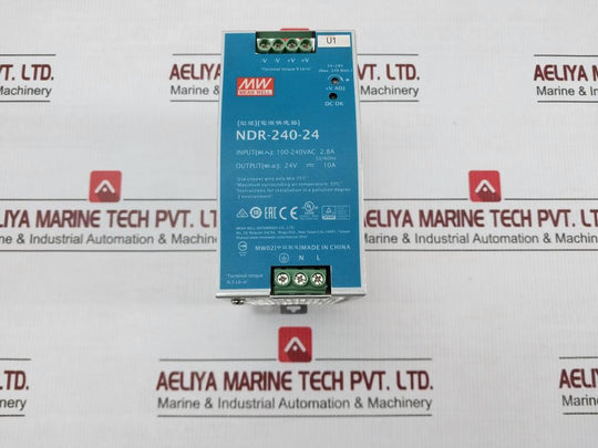 Din Rail Power Supply Ndr-240-24 Mean Well 100-240Vac 2.8A