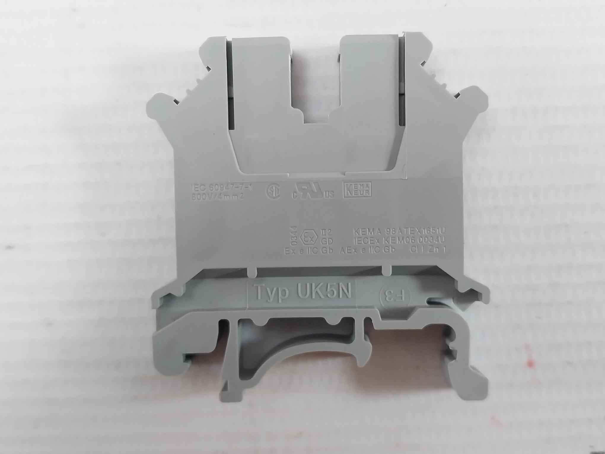 Din Rail Terminal Block Uk5N Phoenix Contact 600V 30A Max (1 Box=50Pcs)