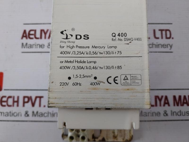 Ding Sheng Dsmq-v400 Electronic Ballast 220V 60Hz 400W, 1.5-2.5 Mm2