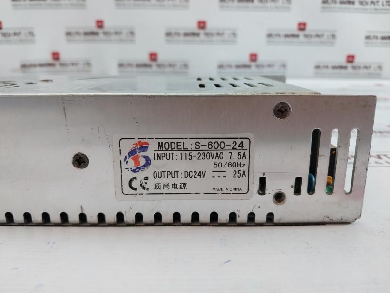 Dingshang S-600-24 Power Supply Module Input: 115-230Vac 7.5A Output: Dc24V---25A