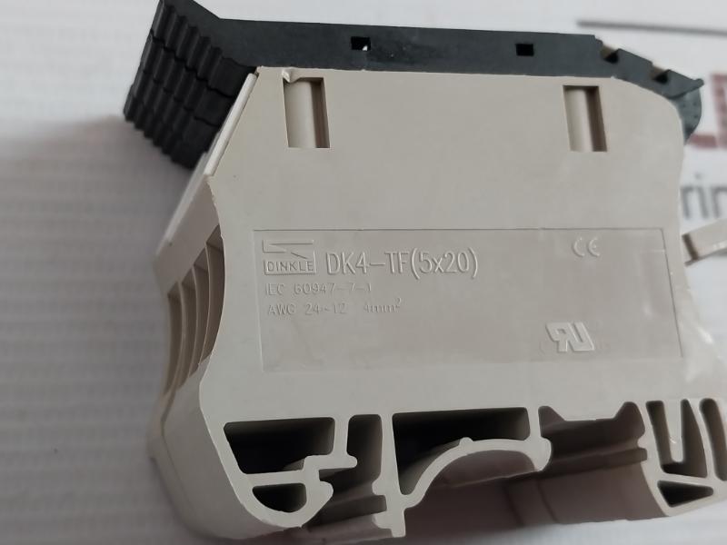 Dinkle Dk4-tf(5X20) Din Rail Terminal Blocks Screw Connection Iec 60947-7-1 300V