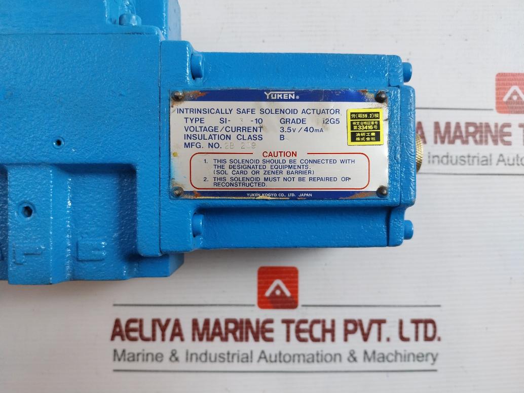 Directional Valve Voltage - 3.5V Isdsg-01-3C4-10 Current - 40 Ma Yuken