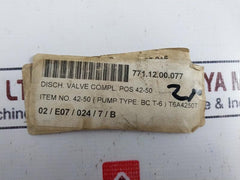 Disc Discharge Valve T6A4250T Accessories for Pump BC T-6