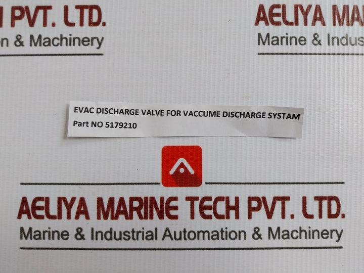 Discharge Valve For Vacuum Discharge System Evac 5179210