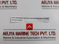5179210 Discharge Valve For Vacuum Discharge System Evac