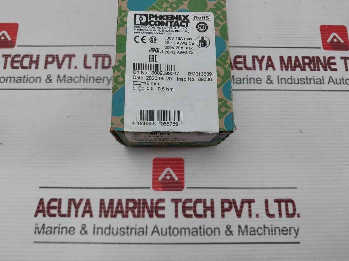 Disconnect Terminal Block 300V 20A Max Phoenix Contact Ut 2,5-mt (1Box = 50Pcs)