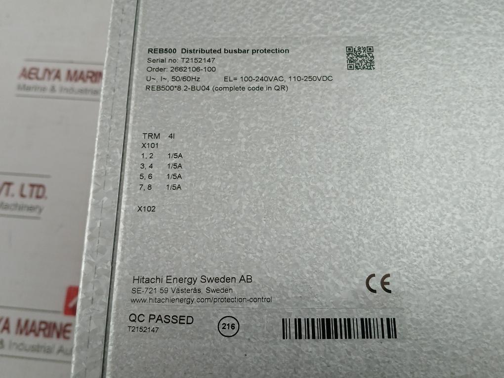 Distributed-Busbar-Protection-Relay-Abb-Reb500-Bu-50-60hz-110-250-Vdc-11