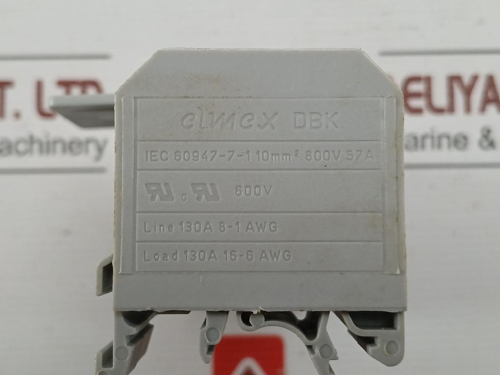 Distribution Block Dbk 1X8 Brand Elmex 800V 57A (1 Box = 9 Pcs)