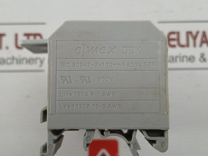 Distribution Block Dbk 1X8 Brand Elmex 800V 57A (1 Box = 9 Pcs)