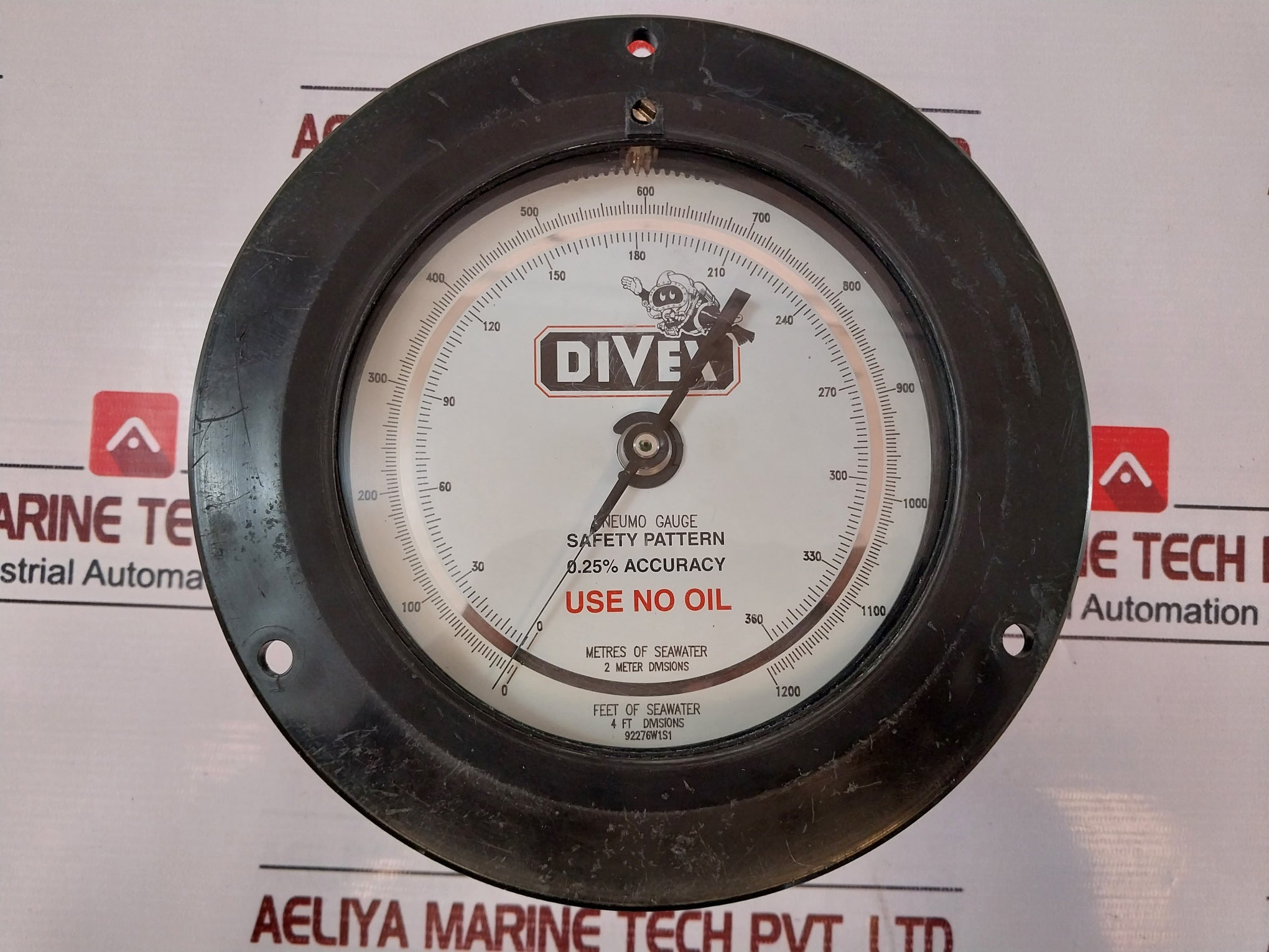 Divex Pneumo Gauge Meters Of Seawater 92276W1S1