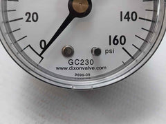 Dixon Gc230 Abs Standard Dry Center Back Mount Gauge 0-160 Psi