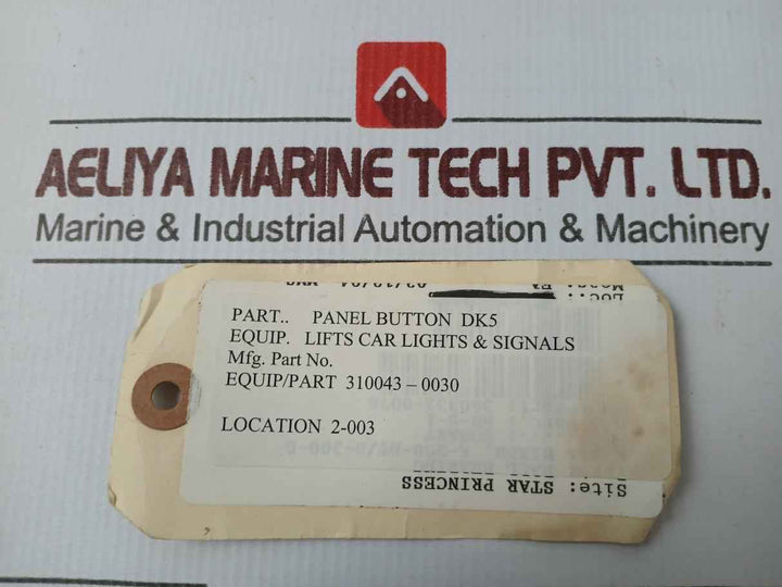 Dk5 310043-0030 Elevator Panel Button