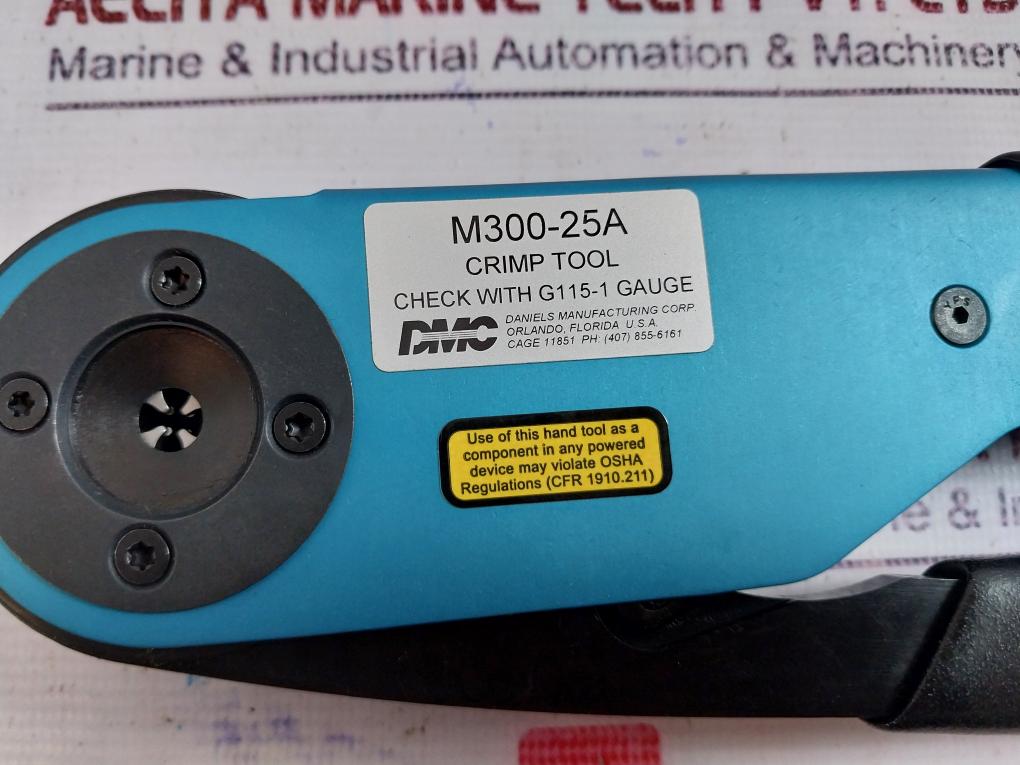 Dmc M300-25A Adjustable Hand Crimp Tool, Cage 11851, Bd000778 