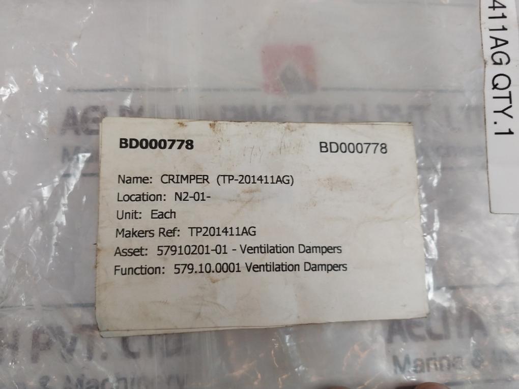 Dmc M300-25A Adjustable Hand Crimp Tool, Cage 11851, Bd000778