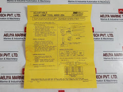 Dmc M300-25A Adjustable Hand Crimp Tool, Cage 11851, Bd000778