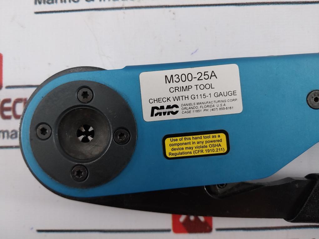 Dmc M300-25a Crimp Tool 10-22 Wire Size, G115-1 Gauge