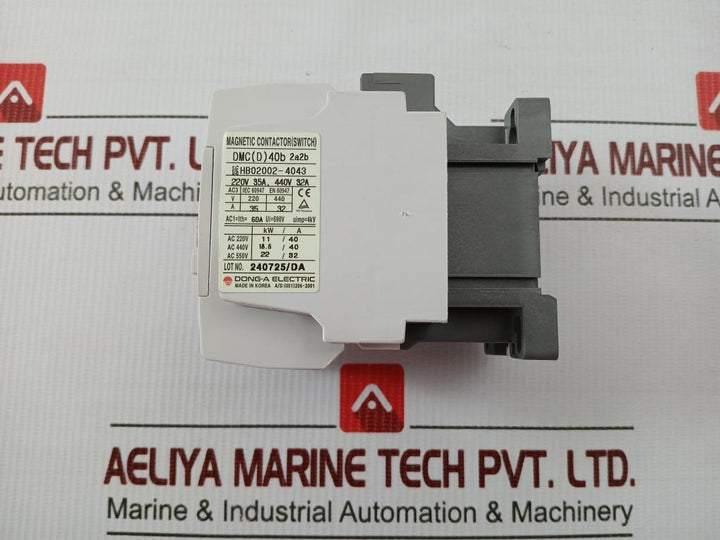 Dmc(D)40B 2A2B Magnetic Contactor 220V 50-60Hz Dong-a