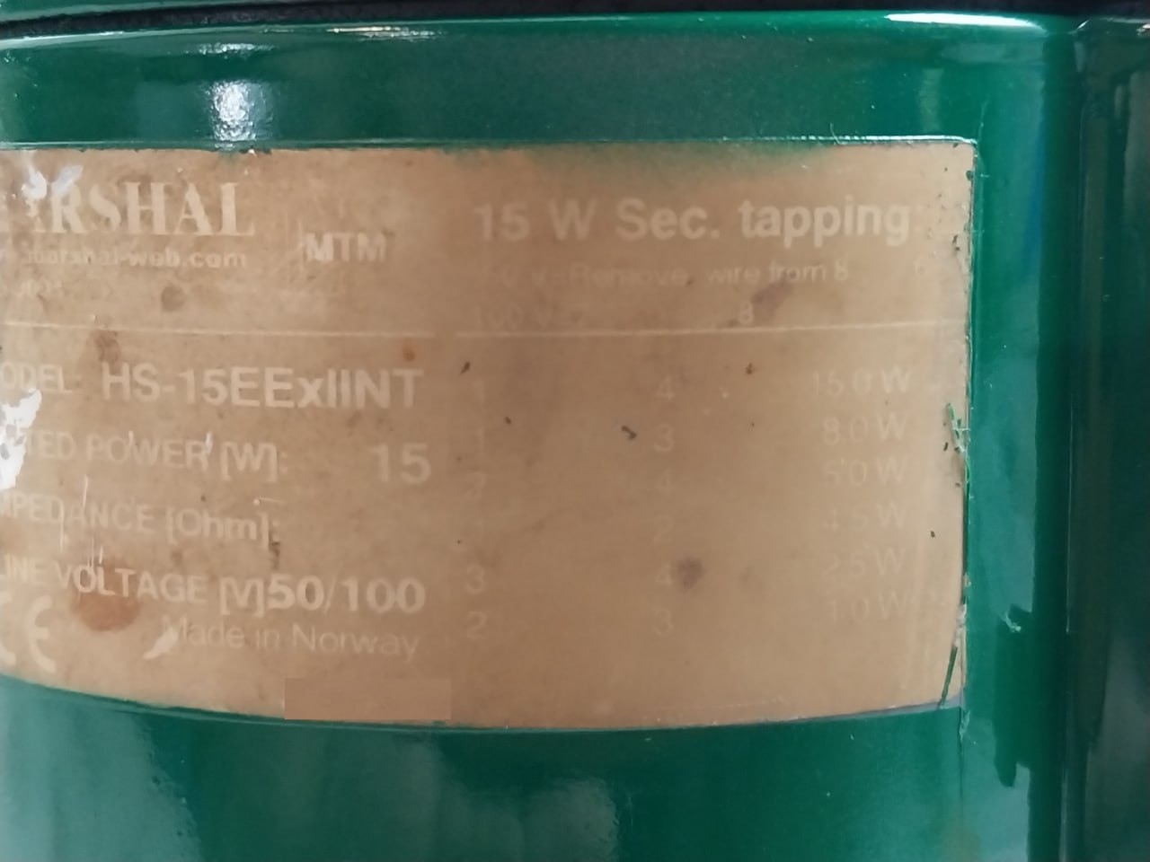 Dnh Hs-15Eexiin(T) Ex Proof Zone 2 Loudspeaker 100V 150-20000Hz