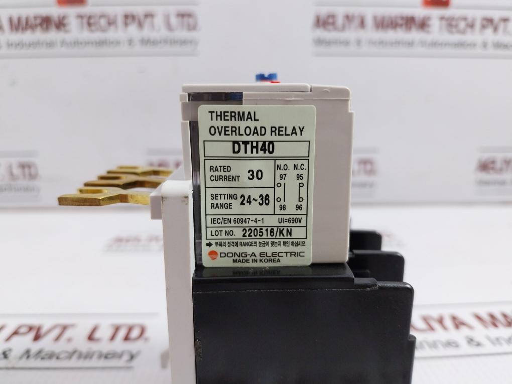 Dong-a Electric Thermal Overload Relay 690V 24-36A Part No Dth-40