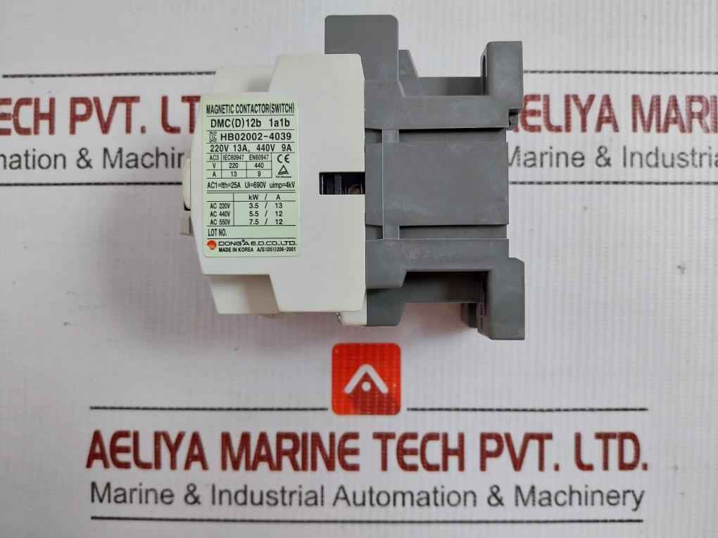 Dong-a Magnetic Contactor 50-60Hz 220V Dmc(D)12B 1A1B