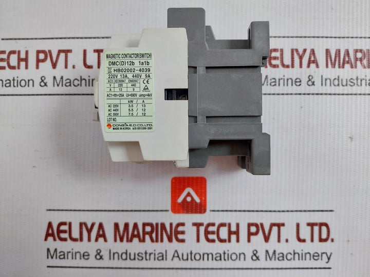 Dong-a Magnetic Contactor 50-60Hz 220V Dmc(D)12B 1A1B
